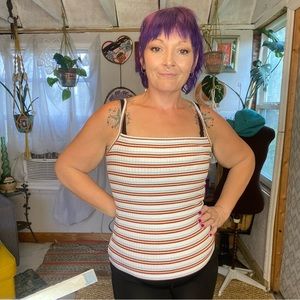 Madewell Striped Classic Lightweight Retro 90s Tank Size Small